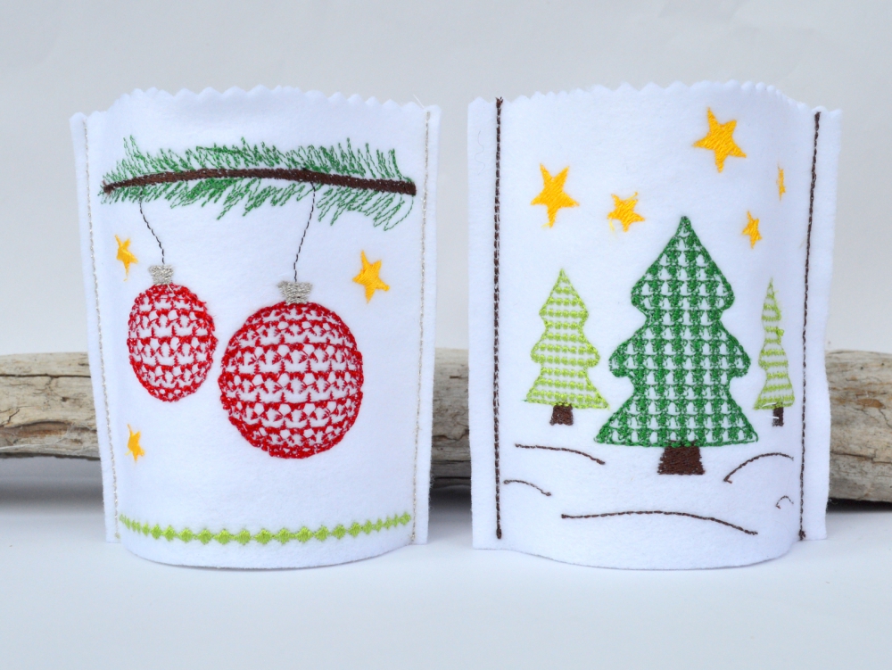 Bild 1 von ITH Stickdatei LED Cover Weihnachten 4er SET für den 10x10cm Rahmen