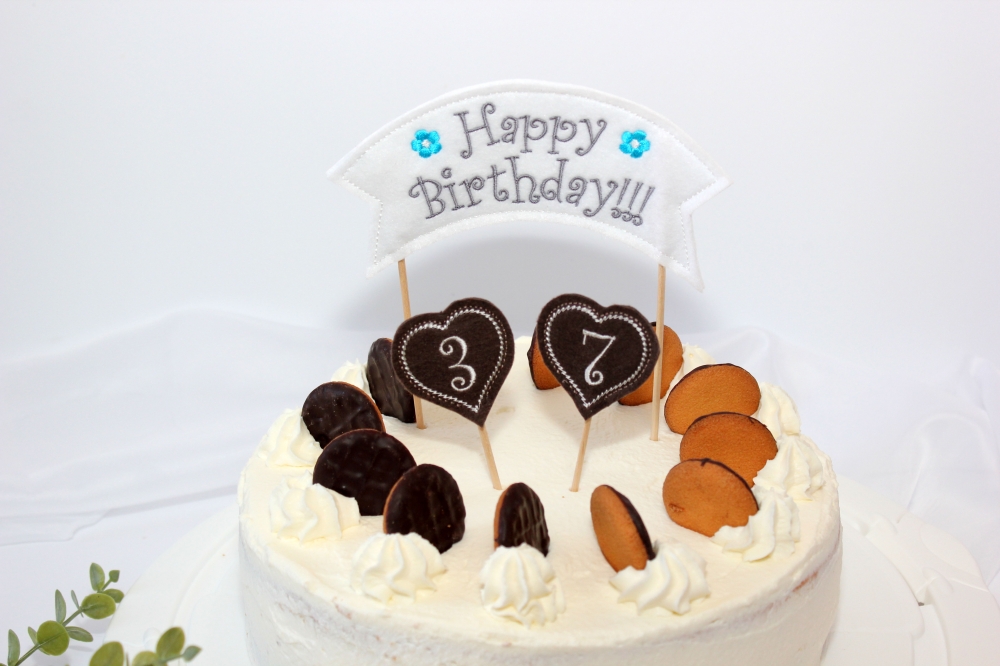 Bild 1 von Stickdatei Cake Topper Geburtstag Zahlen Luftballon