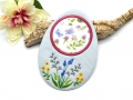 Bild 2 von ITH Mug Rug Stickdatei Eiform Blumen  / (Lizenz) Standard