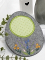 Bild 5 von ITH Mug Rug Stickdatei Eiform Blumen  / (Lizenz) Unlimitedt