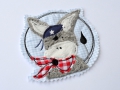 Bild 4 von Stickdatei Esel Pirat doodle Button 16x16m