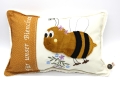 Bild 2 von Stickdatei ITH Kissen Biene Hummel  / (Stickrahmengröße) 24x36cm