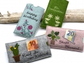 Bild 1 von Stickdatei Schokohülle SET danke happy birthday Blumen 5 Motive