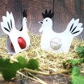 Bild 3 von Plotterdatei Huhn Papier für Schokopralinen Eier Korb