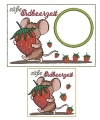 Bild 2 von Stickdatei Maus Erdbeere MugRug 13x18cm und 10x10cm