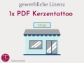 Gewerbliche Lizenz für eine PDF Vorlage Kerzentattoos