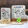 Bild 1 von Stickdatei ITH Tischkalender Schweinchen Glücksbringer 