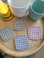 Bild 4 von Stickdatei Untersetzer Quilt Optik Hase Ostern Frühling