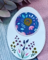 Bild 8 von ITH Mug Rug Stickdatei Eiform Blumen  / (Lizenz) Standard