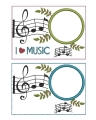 Bild 2 von Stickdatei Mugrug Untersetzer Musik 13x18cm