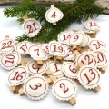 Stickdatei Adventskalenderzahlen rund für Button zum Aufnähen oder Aufkleben