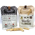 Bild 1 von Stickdatei ITH Wäscheklammersack Haus Wäscheleine mit blanko Datei  / (Stickrahmengröße) 24x36cm