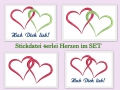 Bild 2 von Stickdatei Kontur doppeltes Herz SET für 10x10cm Rahmen