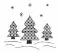 Stickdatei Redwork Winterwald 10x10cm  / (Variante) SET 10x10cm, 10x18cm, 10x26cm