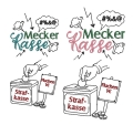 Bild 4 von Stickdatei Meckerkasse Schimpfwortkasse 4er SET verschiedene Größen