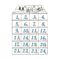 Bild 3 von Stickdatei ITH Adventskalender Reh   / (Stickrahmengröße) 20x28cm