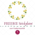 Freebie Stickdatei Blumen Blumenkranz  / (Lizenz) Freebie nur private Nutzung