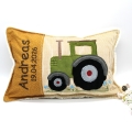 Bild 1 von Stickdatei ITH Kissen Traktor  / (Stickrahmengröße) 20x30cm