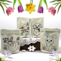 Bild 1 von ITH Lichterbeutel Frühling Tiere Ostern  / (Stickrahmengröße) 13x18cm