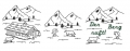Bild 1 von Stickdatei Berge Alm Almwiese Berg Redwork SET XL  / (Lizenz) Standard