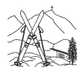 Bild 1 von Stickdatei Ski Skifahren Konturen Redwork